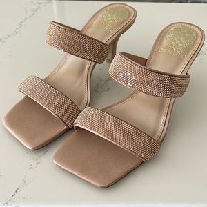 Vince Camuto Champagne Rhinestone Heels